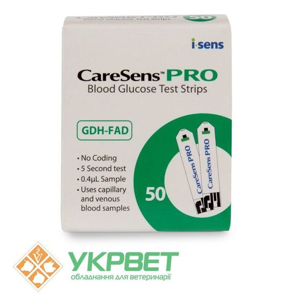 Тест-полоски для определения уровня глюкозы в крови CareSens Pro, 50 шт 0213-0239 фото