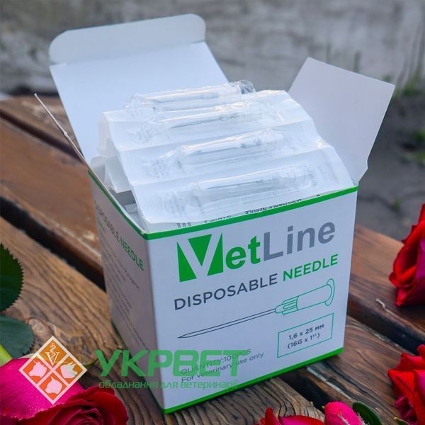фото Иглы ветеринарные одноразовые VETLINE 0417-0732 УкрВет